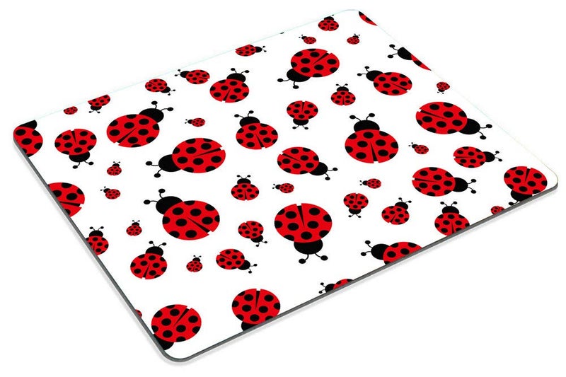 Smooffly Non-Slip Rectangle Mousepad, Red Ladybug Mouse Pad for Home, Office and Gaming Desk - Image 3